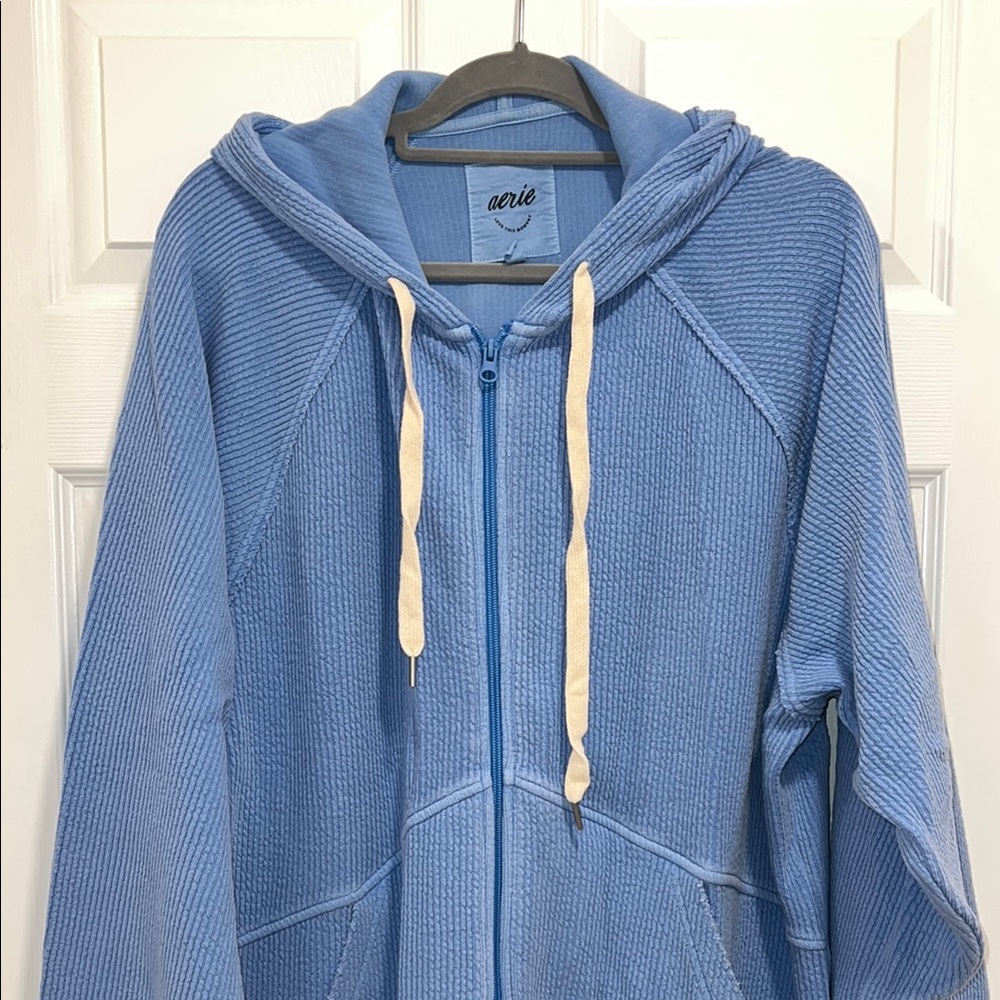 Aerie Wonder Textured Full Zip-Up Hoodie